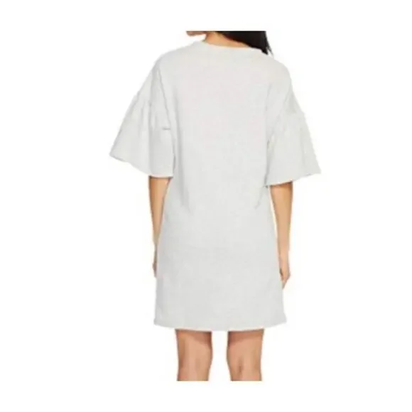 Sanctuary Mariska Lace up Gray Sweatshirt Dress Oversized S Earthy Minimalist - Picture 10 of 10